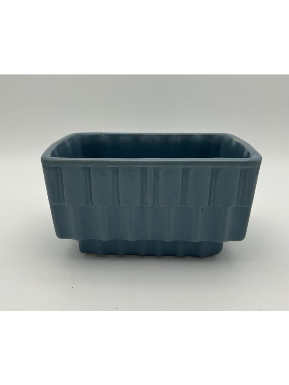 Vintage Cookson Pottery USA CP-336 Dusty Blue Pottery Planter 6.5"x 4.5"x 3.5"